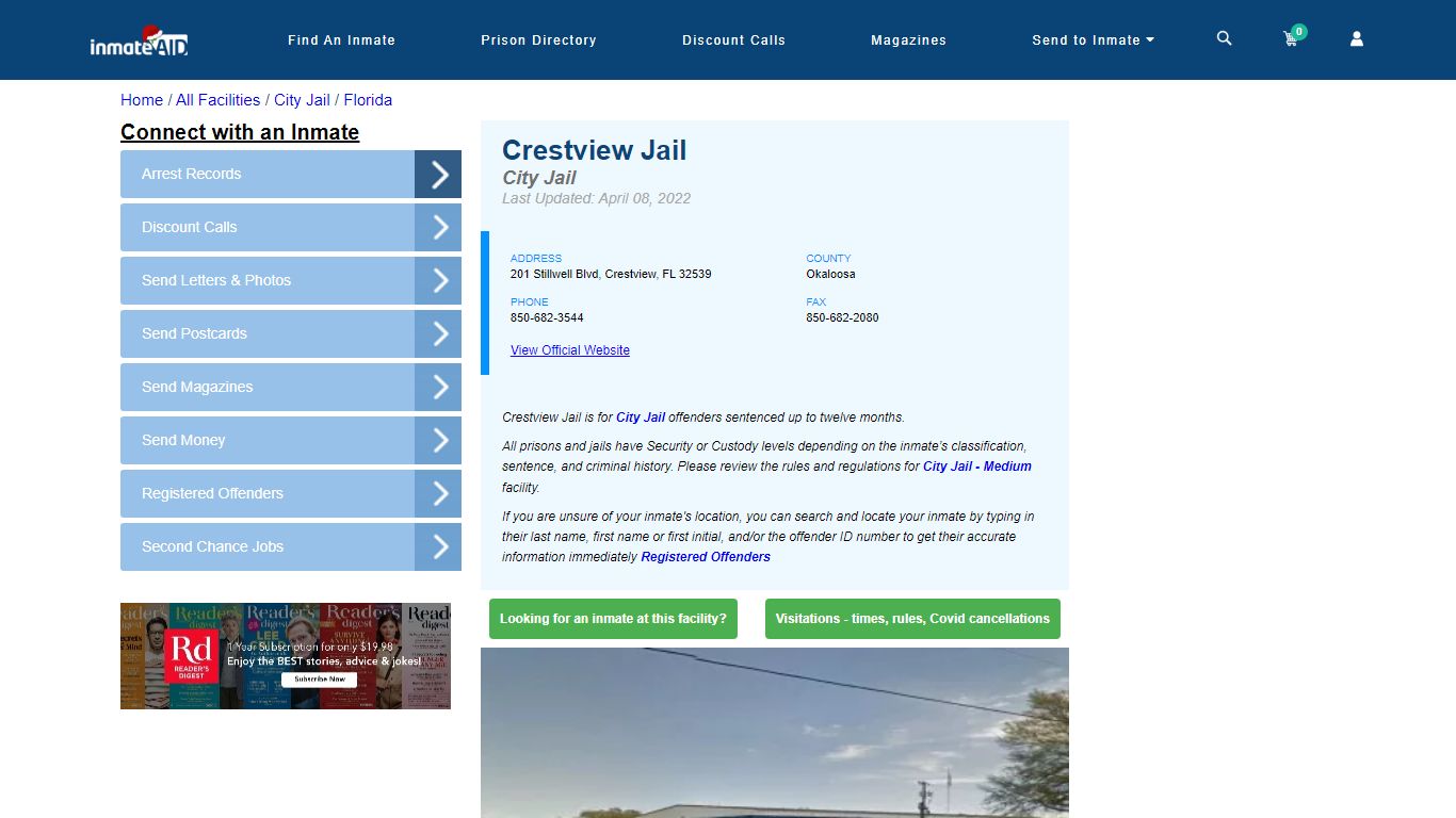 Crestview Jail | Inmate Locator