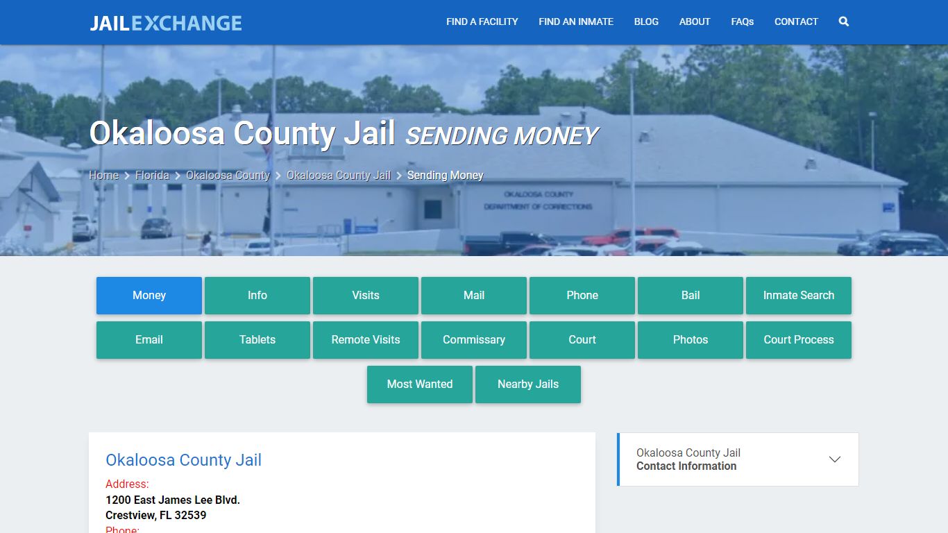 Send Money to Inmate - Okaloosa County Jail, FL - Jail Exchange